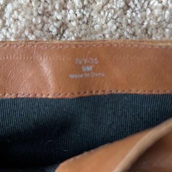 Donald J. Pliner Vachetta Ivy-35 Bootie Ankle Boots Tan Leather Block Heel Sz 9 - Picture 10 of 12